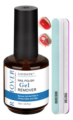 Louinstic Kit De Removedor De Esmalte De Uñas De Gel, Elimin