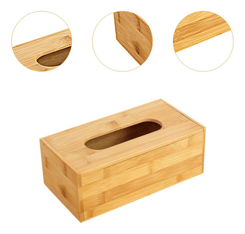 Soportista De Servilletas De Caja De Pañuelos De Bambú, L