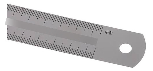 Regla Metálica Graduada Grabado En Láser 60cm Plateado