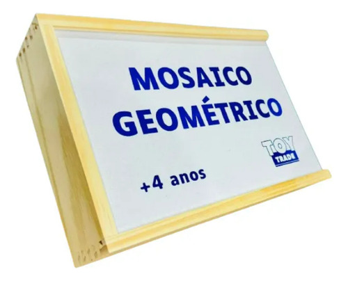 Mosaico Geométrico 100 Peças Jogo Montando Formas Em Madeira