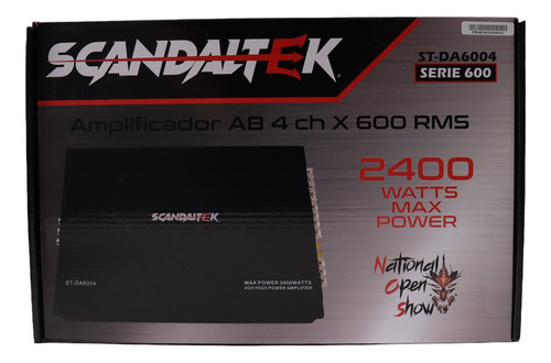 Amplificador 4 Canales Scandaltek 2400 Watts