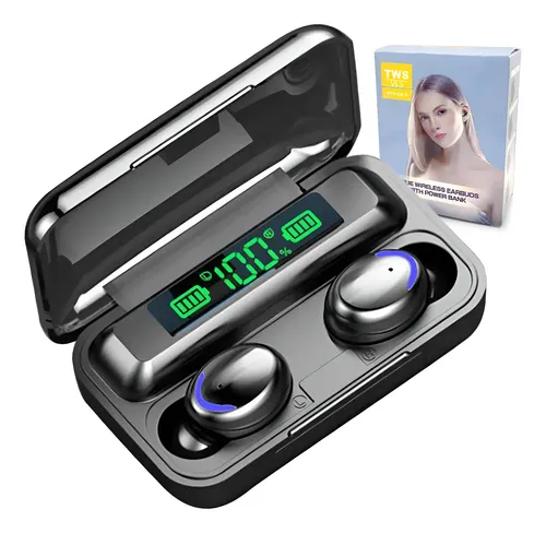 Fone De Ouvido Sem Fio Bluetooth F9 Pares Som Imersivo Prova Cor Preto