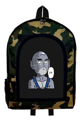 Mochila Camuflada One Punch Man Modelo 92