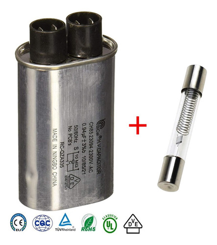 Capacitor Microondas 0.94 Uf 2100v Con Fusible 5000v 800ma