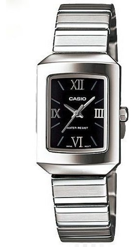 Reloj Casio Ltp-1357d-1c Mujer Malla Acero Inoxidable Wr 30m Color de la malla Plateado Color del bisel Plateado Color del fondo Negro