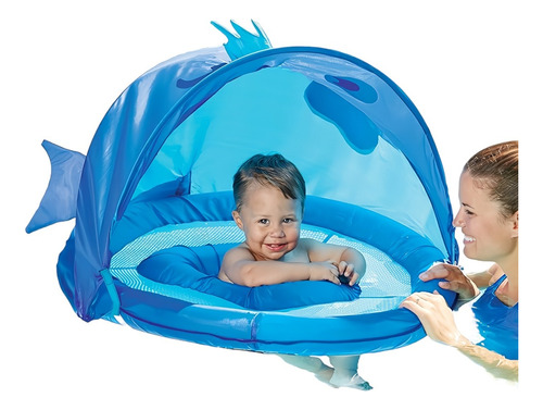 Flotador Con Techo Inflable Bebés Piscina Playa Verano 6-24m