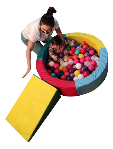 Alberca Infantil Para Pelotas+colchotunel+100pelotas+rampa