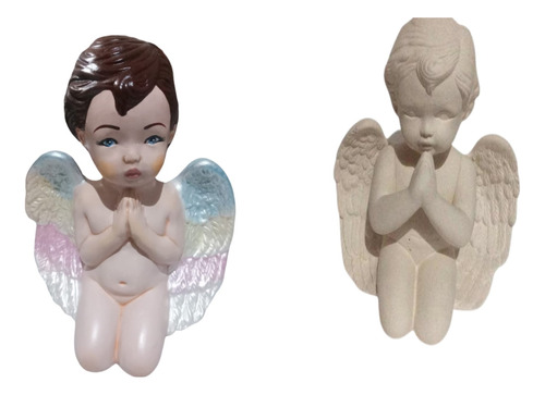 Set De 3 Figuras De Angel De Ceramica Para Pintar