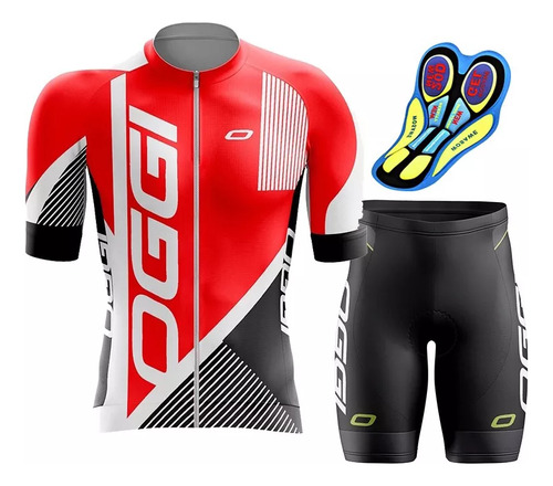 Set De Maillot De Ciclismo Con Babero Acolchado De Gel 20d