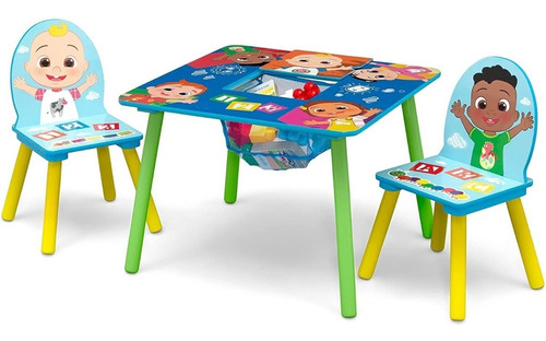 Juego De Mesa Con Almacenamiento Y Sillas De Cocomelon