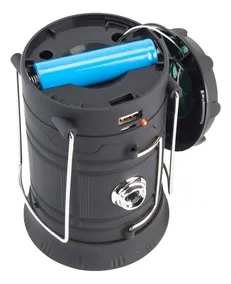 Farol Linterna Camping Recarga Solar Alcance 200m. Color Negro