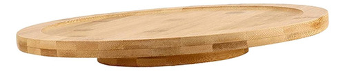 Plato Giratorio De Madera Para Presentación De Postres 25cm