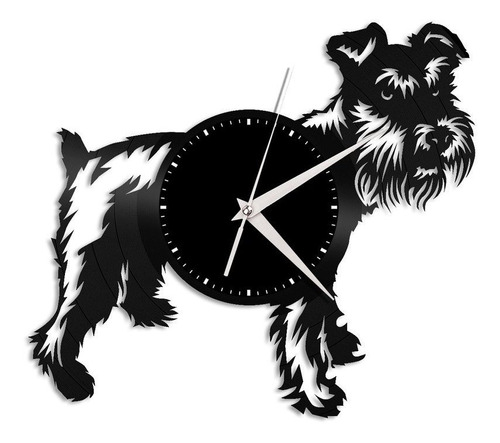 Reloj Corte Laser 3609 Animales Schnauzer