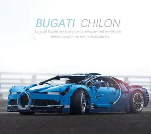 Juego De Construcción De Modelo Veyron V16 En Bloques 1:8 Color Azul Marino
