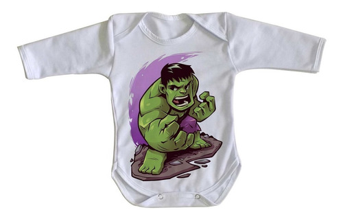 Body Bebê Luxo Mini Hulk Marvel Vingador Avengers Heroi