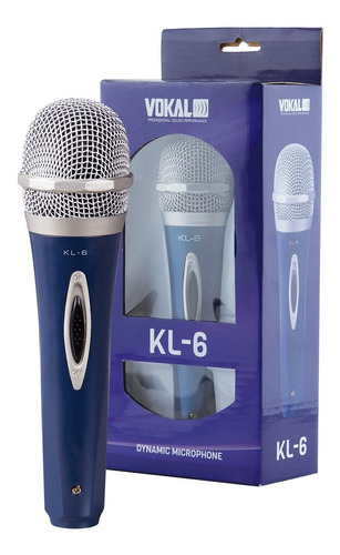 Microfone Vokal Com Fio Kl-6 / Com Cabo De Brinde