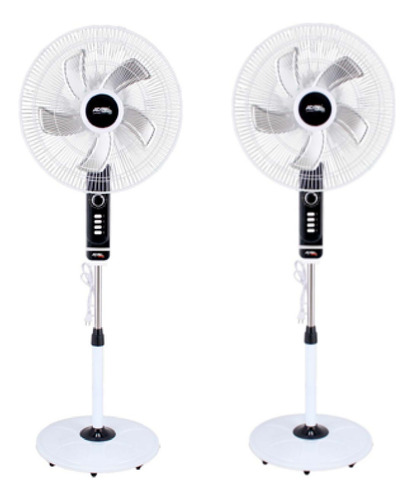 Ventilador Pedestal 20 Pulgadas Adir 12385 Blanco 2 Pzas 45.7 Cm 60 Hz Blanco Blanco Abs 5
