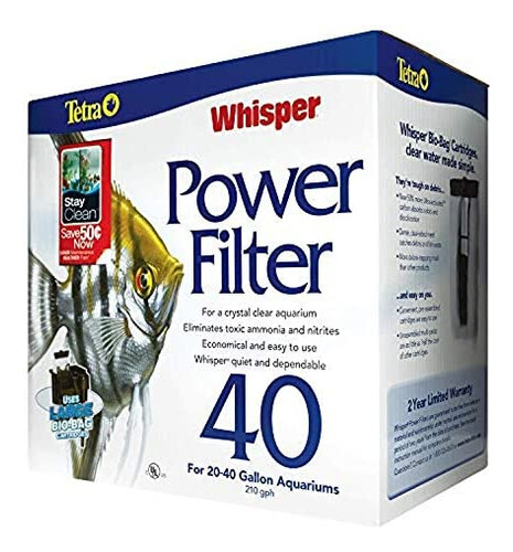 Filtro Eléctrico Tetra Whisper Para Acuarios, 3 Filtros En 1