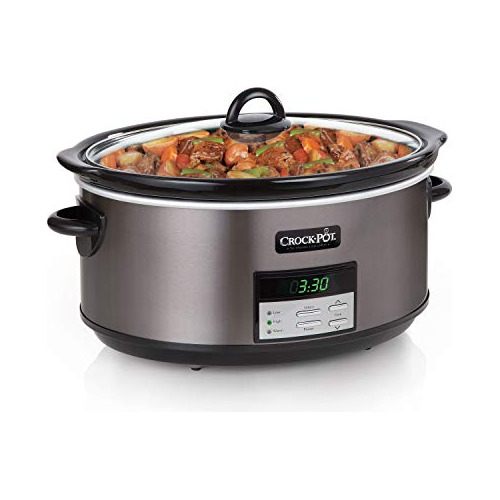 Olla De Coccion Lenta Programable Acero Inoxidable Negro