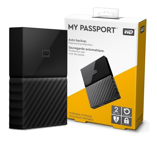 Disco Duro Externo Wd My Passport 2tb Usb 3.0 Negro