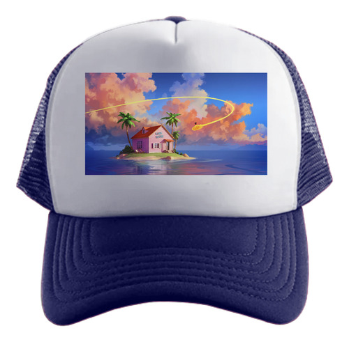 Dragon Ball Kame House Gorra Friki Tu Eres Azul Oscuro Talle Único Regulable Dragon Ball Kame House