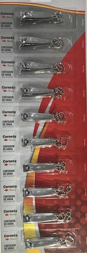 Imagem 1 de 2 de 10 Cortador De Unha Com Corrente 5.5 Cm Na Cartela - Corneta