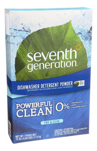 Seventh Generation, Free & Clear, Polvo Para Lava-vajillas .