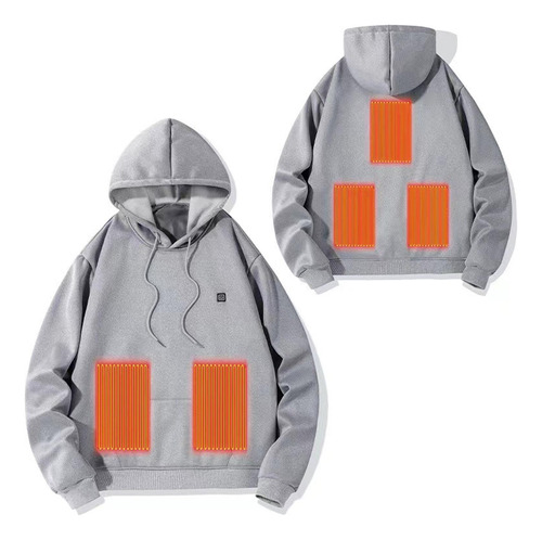 Sudadera Con Capucha Calefactable Unisex, Calefacción De 5