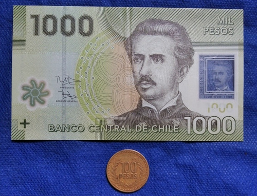 Billete De 1000 Pesos, Chile, Año 2015 Polimero