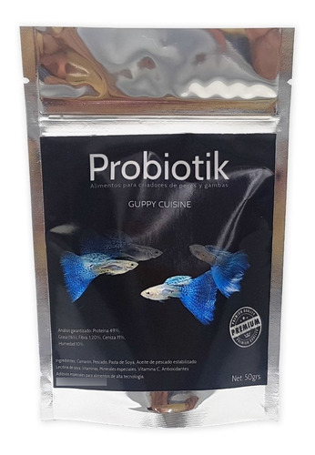 Alimento Para Guppy Marca Probiotik 50g - Envío Gratis