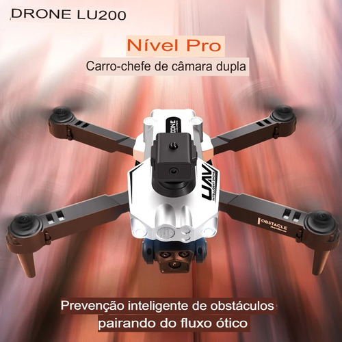 Drone Lu200 - Câmera Tripla Evita Obstáculos 1 Bateria