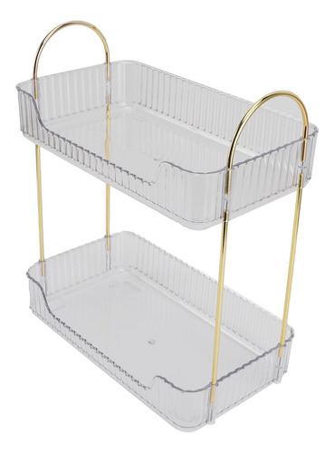 Soporte De Maquillaje De Doble Capa, Moderno Y Lujoso, 2 Niv