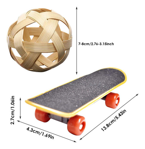 Jk Juguete De Patineta For Reptiles, Mini Patineta Para