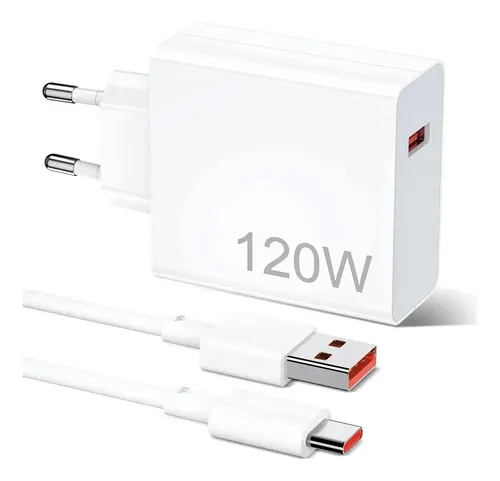 Carregador Xiaomi 120w Hypercharge Combo Mdy-14-ee Usb-c - Branco