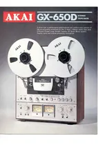 Comprar Catálogo u002F Folder: Tape Deck Akai De Rolo Gx-650d # Novo Okm
