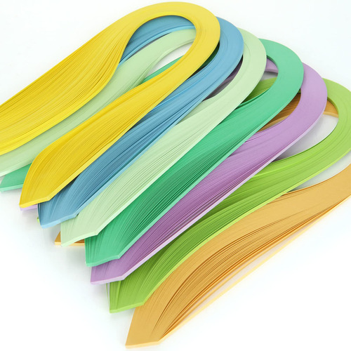 Qtlcohd Juego Tira Papel Color Ancho Largo Quilling Para