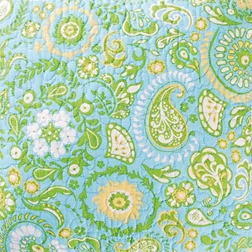 C&f Home Samara Primavera Paisley Verano Verde Azul Reversib