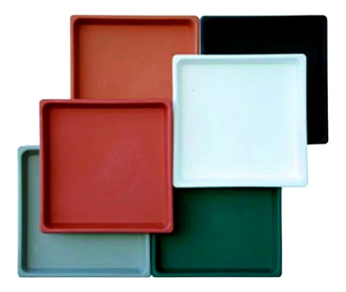 Plato Plastico Posa Maceta Cuadrado 15x15