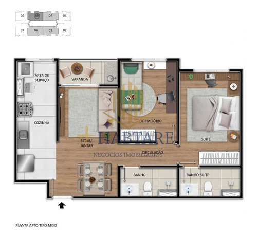 Imagem 13 de 15 de Apartamento 2 Dormitórios Para Venda Em Hortolândia, Vila São Francisco, 2 Dormitórios, 1 Suíte, 1 Banheiro, 1 Vaga - Inside_1-1802143