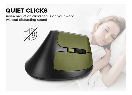Mouse Vertical Inalámbrico Ratón Silencioso Ergonómico