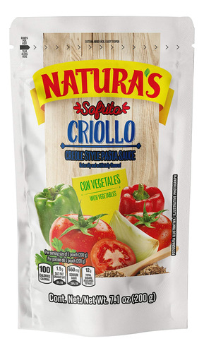 Natura's Sofrito Criollo Salsa, Salsa De Pasta Vegetal Natur