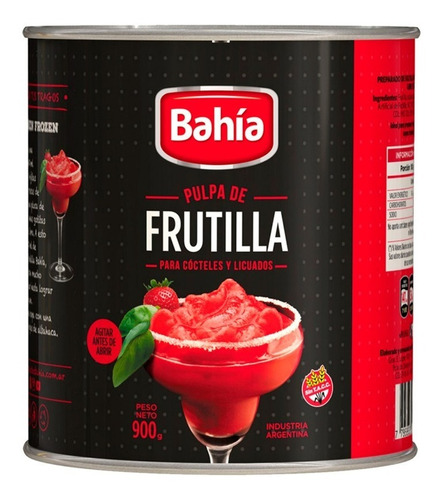 Bahia Pulpa De Frutilla Para Cocteles Y Licuados 850gr.