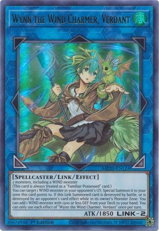 Yugioh!!! Wynn The Wind Charmer, Verdant - Mp20-en124