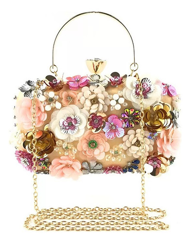 Bolso De Fiesta Elegante Embrague De Noche Con Floreado [u]