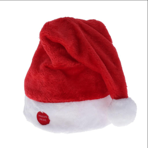 Sombrero De Santa Claus Eléctrico Terciopelo Rojo