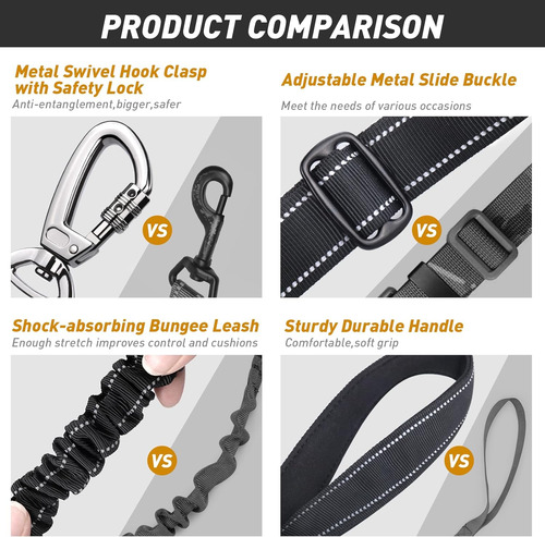 Aubell Heavy Duty Dog Leash, Correas Reflectantes Para Pe...