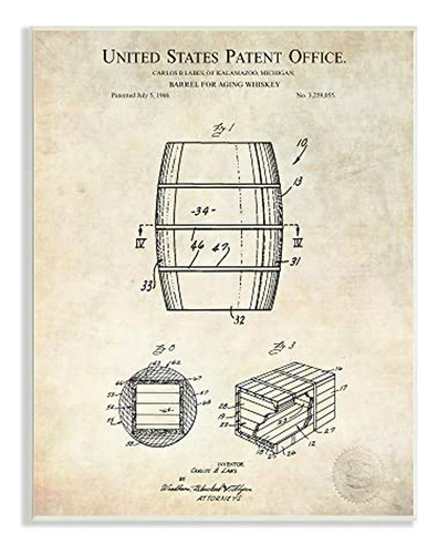 Barril De Maduración De Whisky - Diseño De Patente, Beige