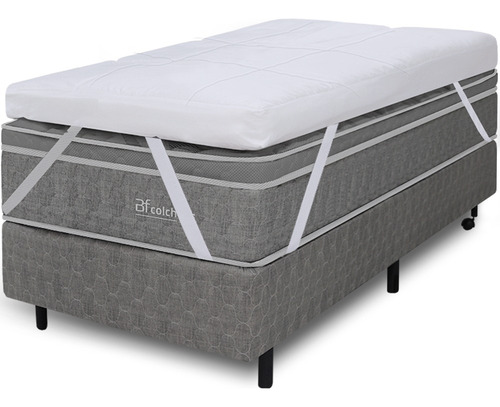Pillow Top Premium Solteiro Ultra Macio De Fibra Siliconada
