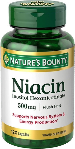 Niacin  500mg 120 Capsulas - Nature's Bounty