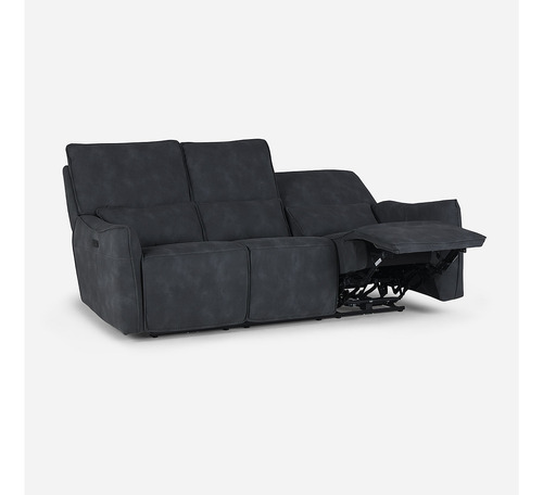 Sofá Reclinable Matt Eléctrico 3 Cuerpos Tela Grafito